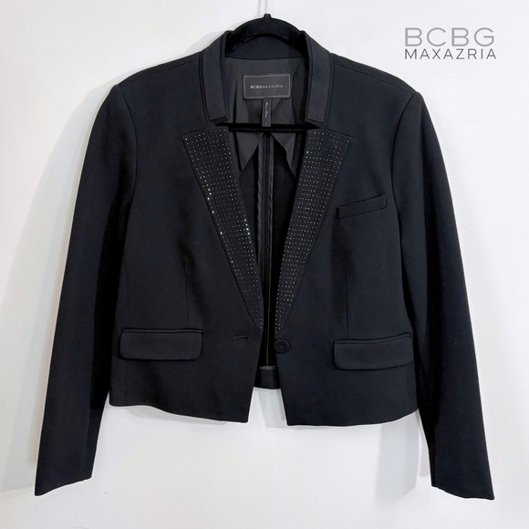 BCBGMaxAzria Jackets & Blazers - BCBGMaxAzria Natalia Cropped Studded Jacket